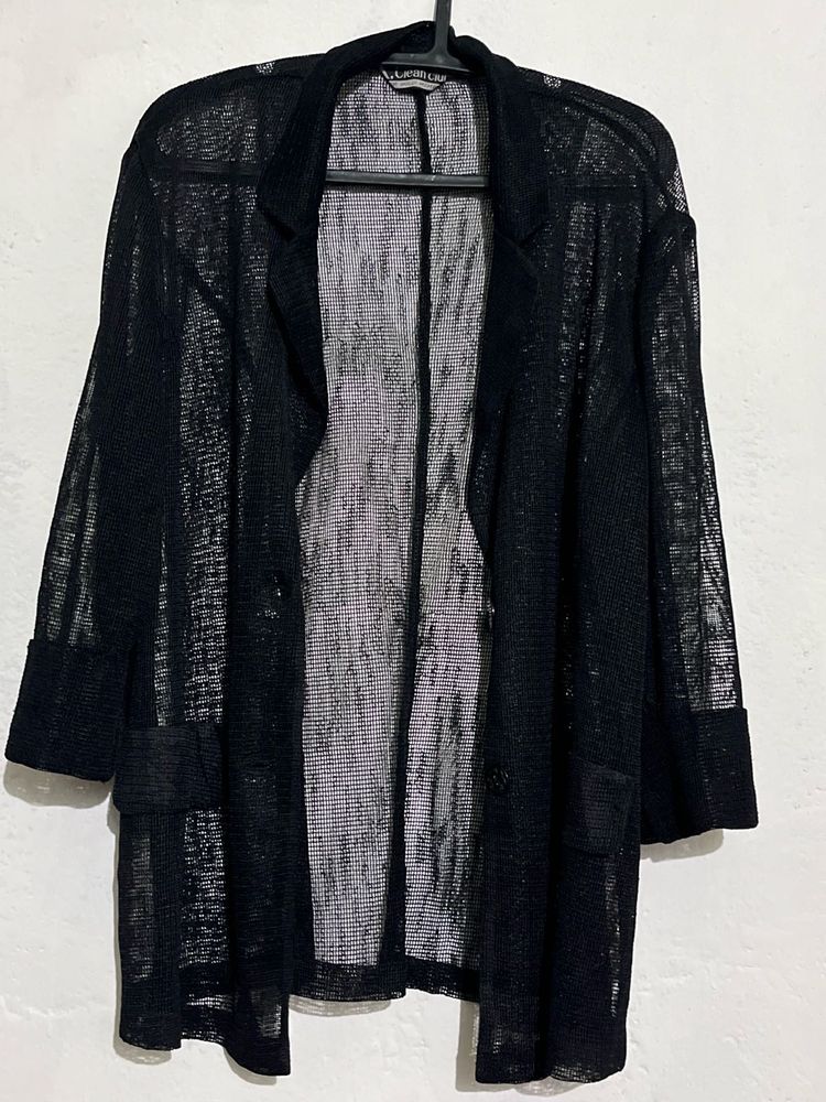 Black Sheer Kimono Jacket