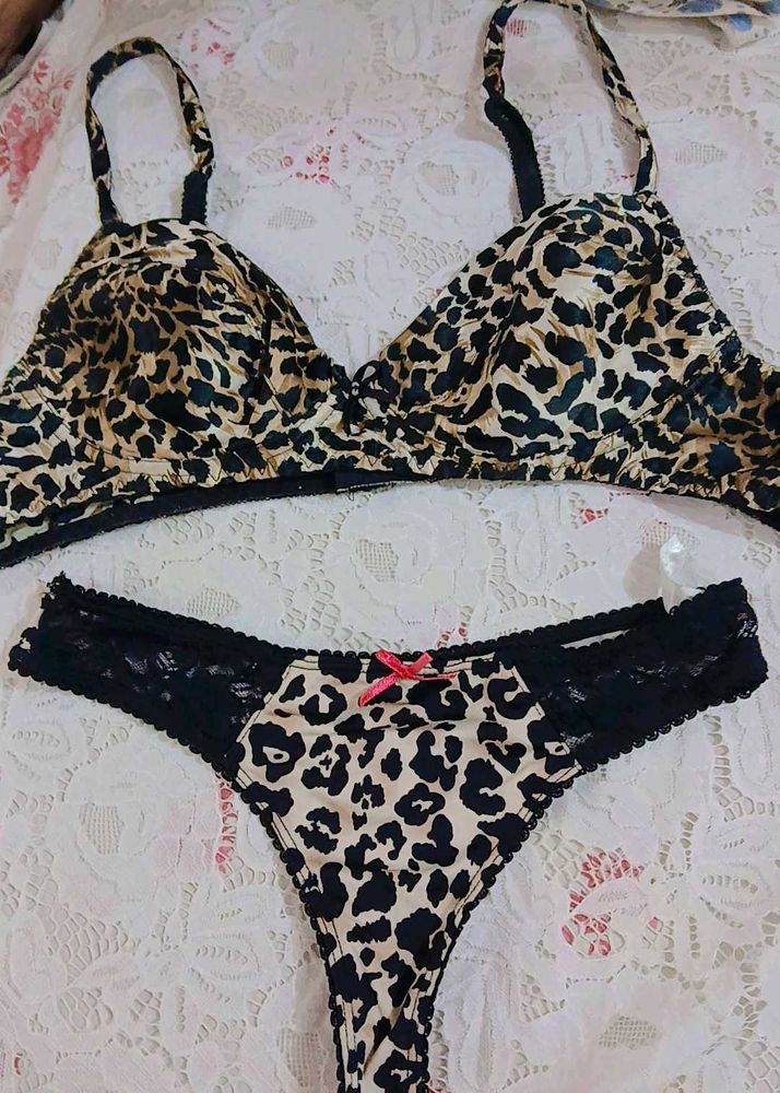 Leopard Print Bra &amp; thong