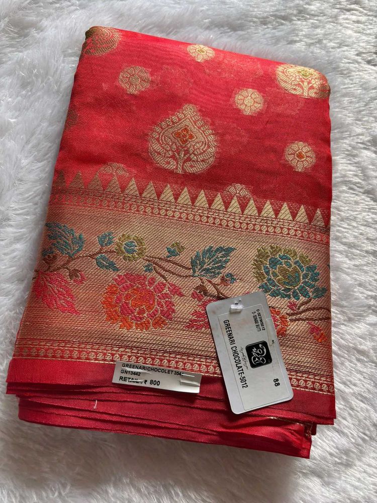 Red zari Silk Saree❤️