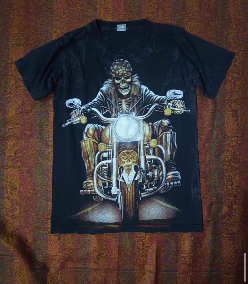 Men's Skeleton Biker T-Shirt