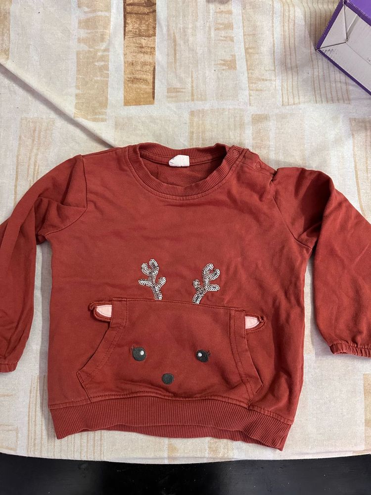Cute Reindeer Christmas Sweatshirt