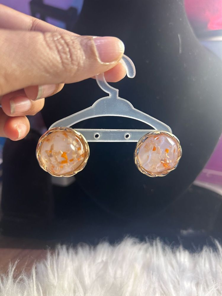 Unique Resin Stone Earrings