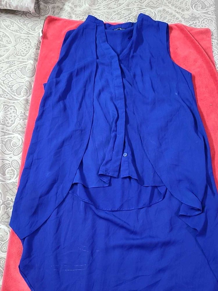 Royal Blue High-Low Tunic