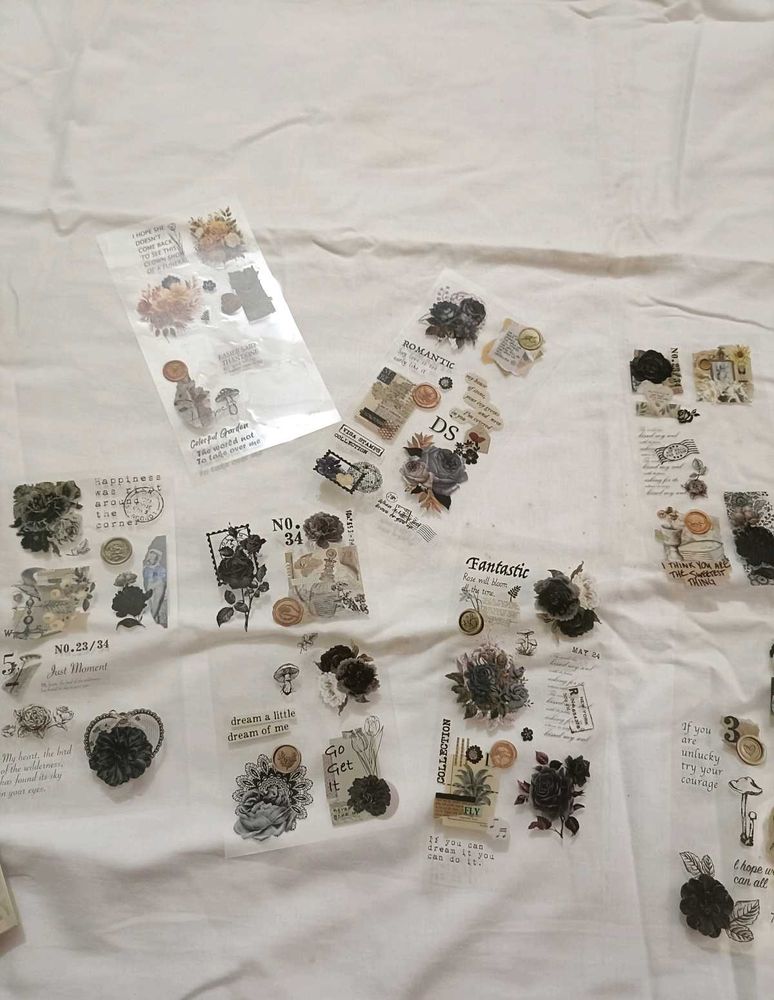 Floral Scrapbook Stickers