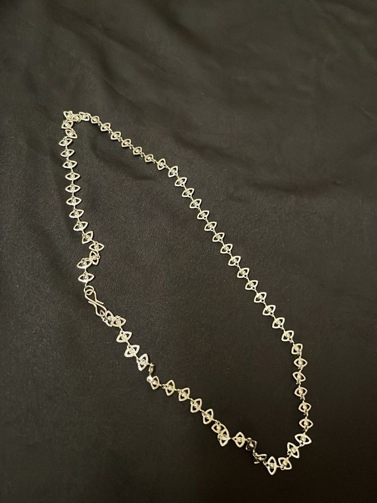 Elegant Silver-Tone Chain Necklace