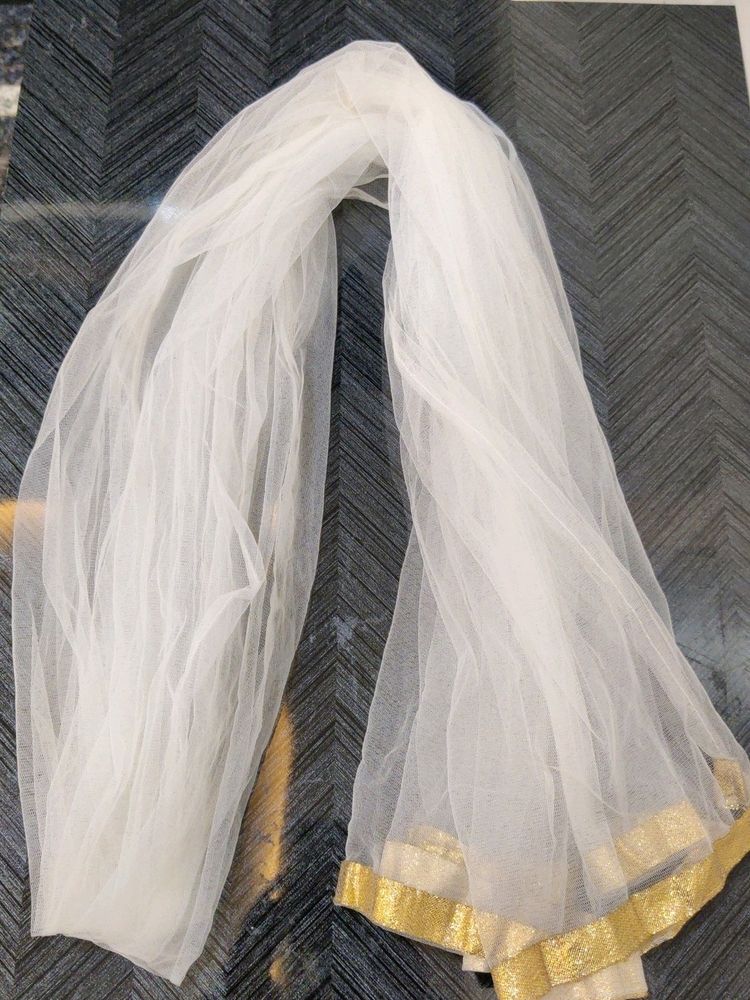White Netted Duppata