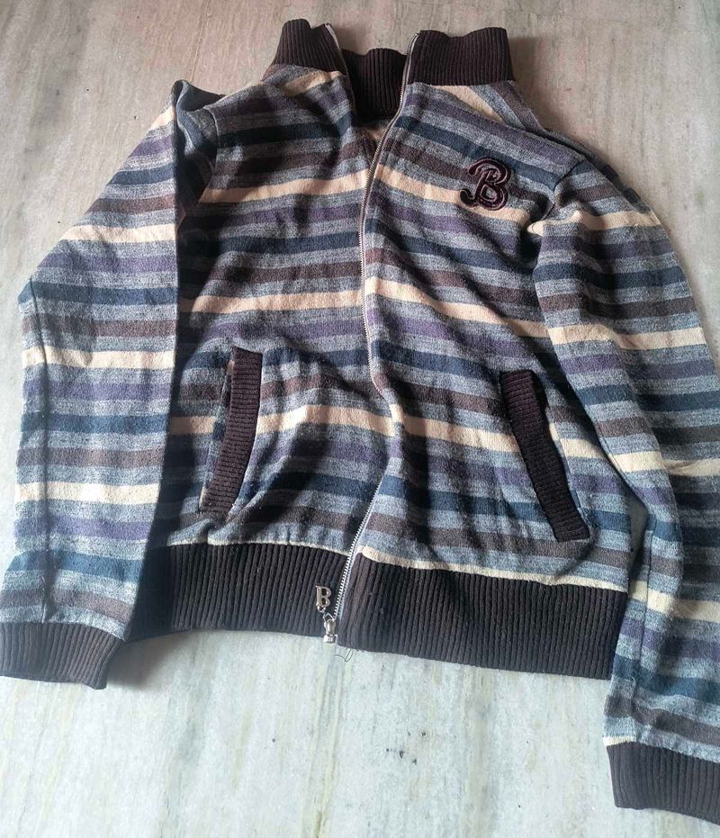 Striped Zip-Up Jacket