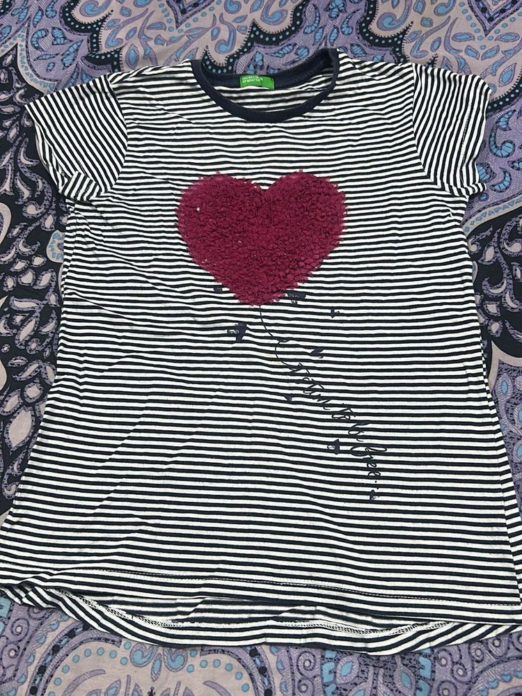 Striped Heart T-Shirt