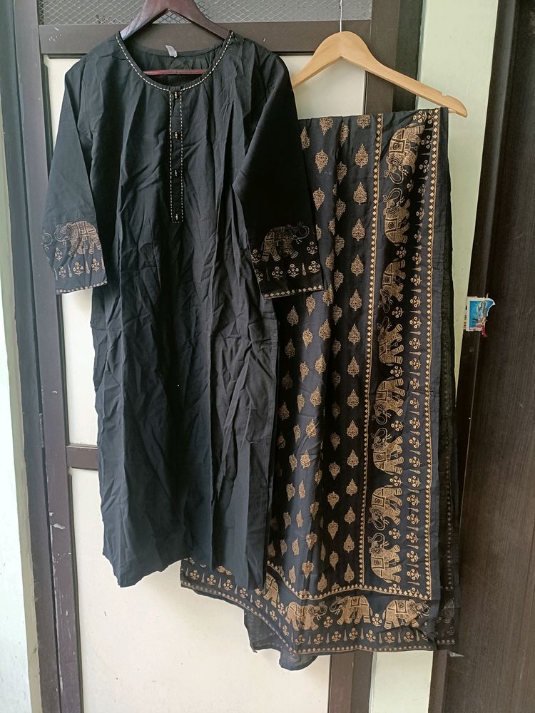 Kurta Dupatta Black