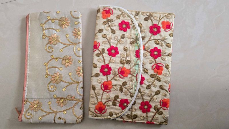 Embroidered Clutch Set