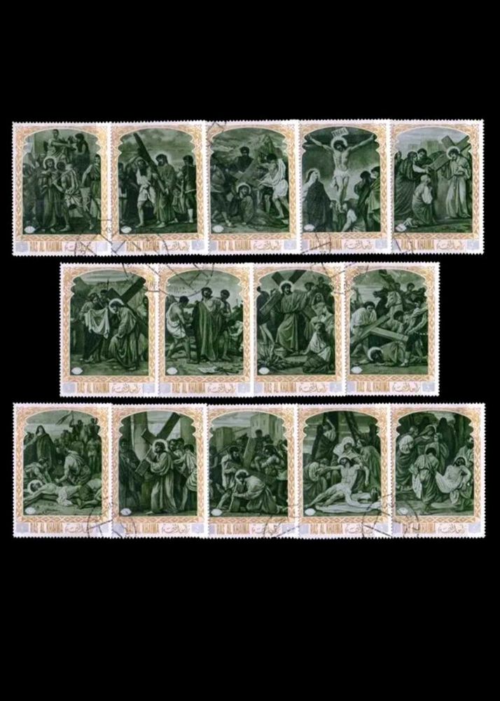 14 Vintage Religious Stamp Collection