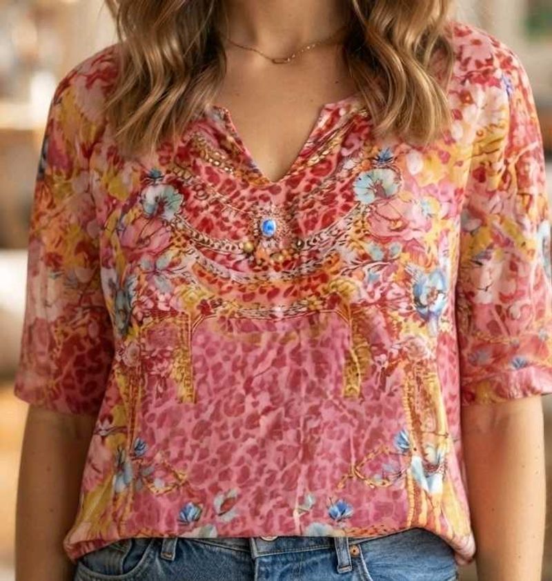 Vibrant Floral Print Kurta