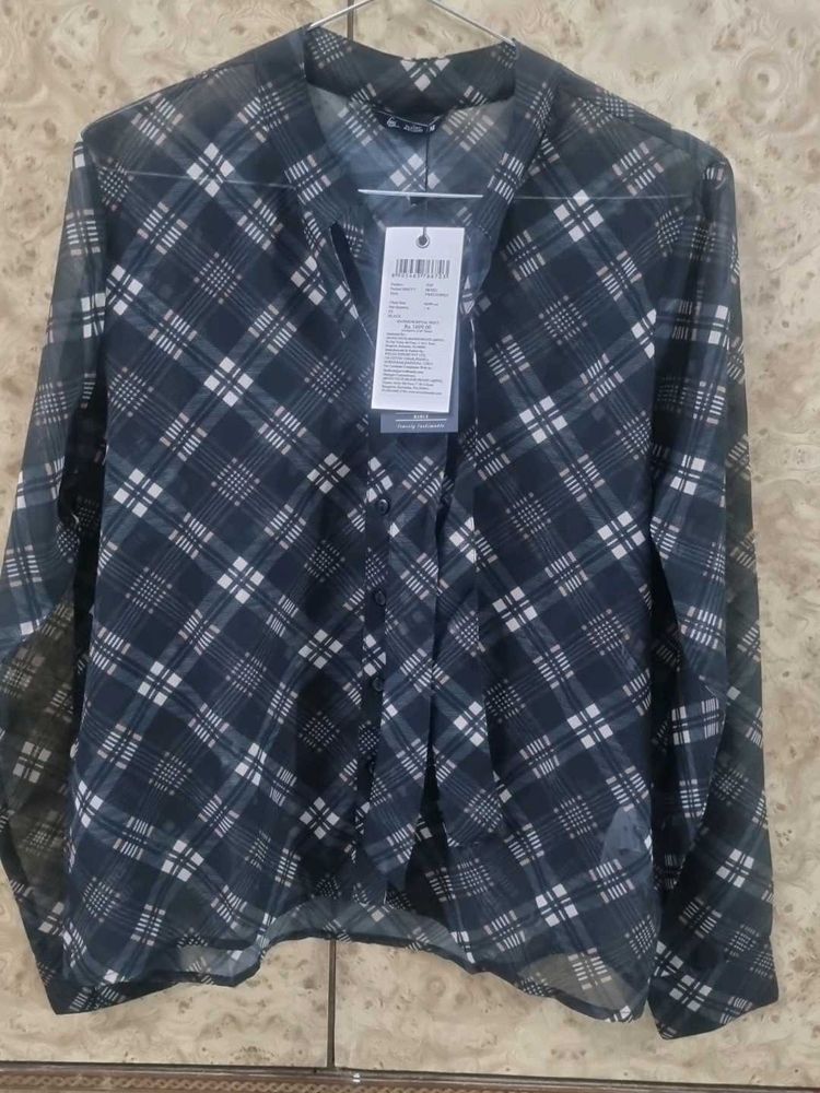 Brand New Plaid Tunic Top