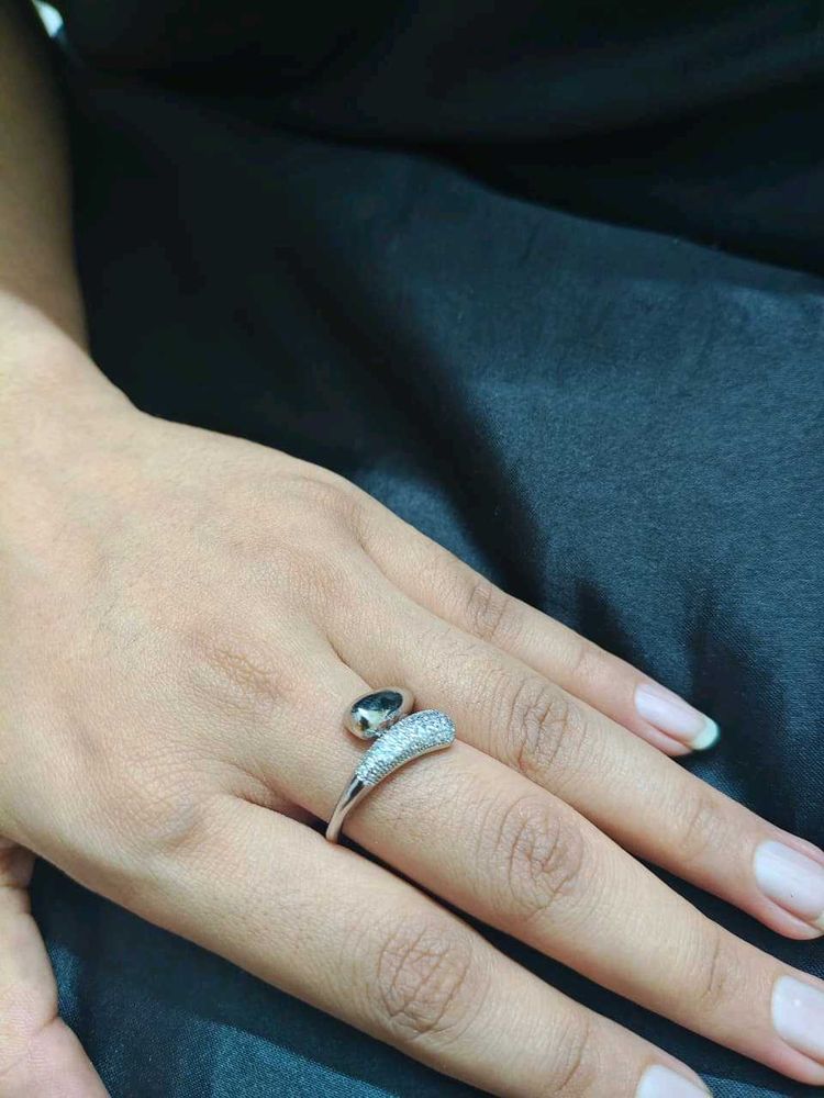 ✨ Silver Luxe Dual Drop Adjustable Ring ✨