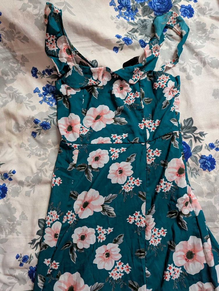 🩵💙OG Harpa Floral Ruffle Teal Maxi Dress🩵💙