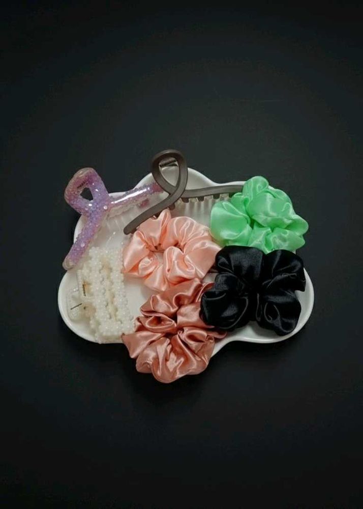 Soft Silk/Satin Scrunchie set of 2 at ₹130 only