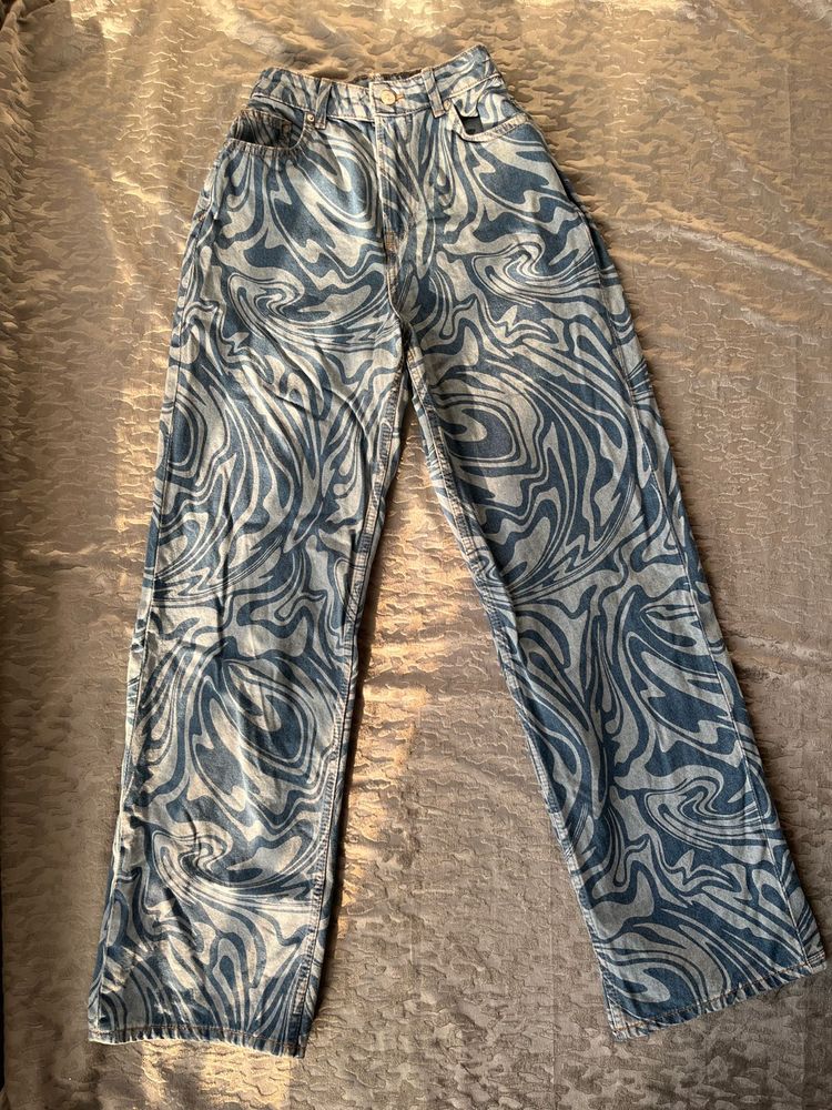 Swirl Print Jeans