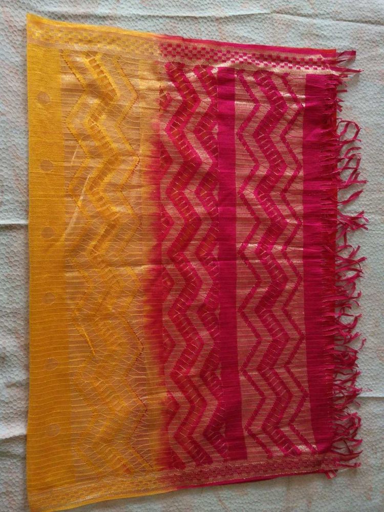 Vibrant Yellow &amp; Pink dupatta
