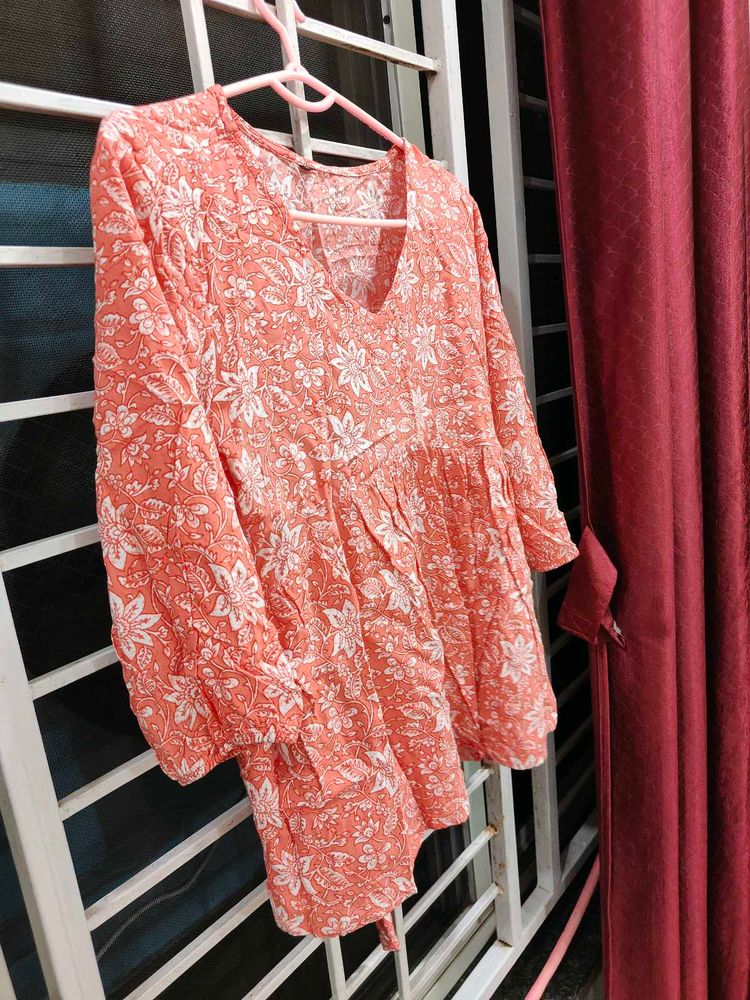 Boho Floral Print Kurta