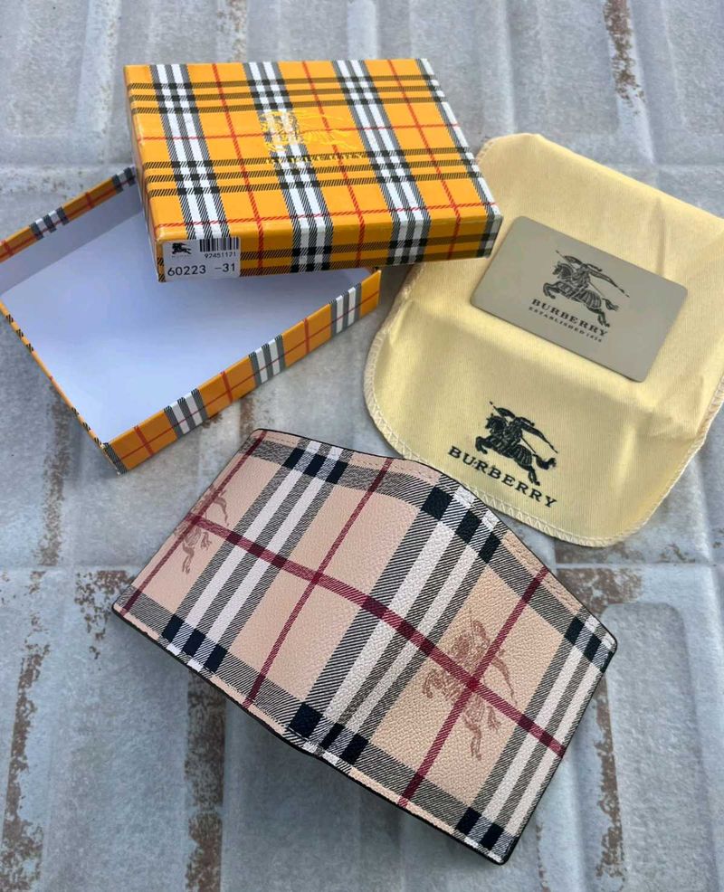 BURBERRY**PREMIUM QUALITY* MENS WALLET WD BOX