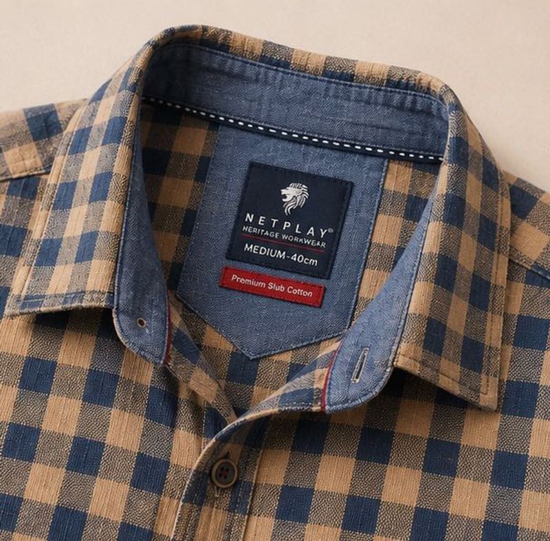 Men's Plaid Button-Down Shirt