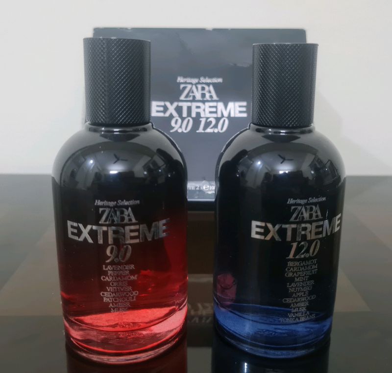ZARA EXTREME 9.0 &amp; 12.0  COLLECTION (2) PERFUMES