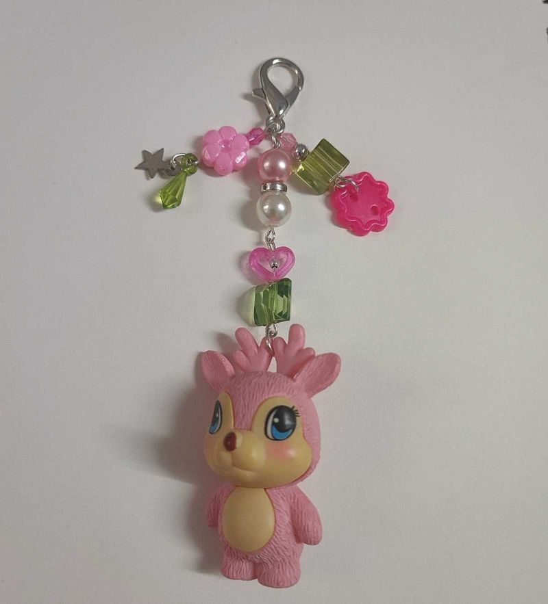 Kawaii Pink Deer Charm 🦌🌸🌿