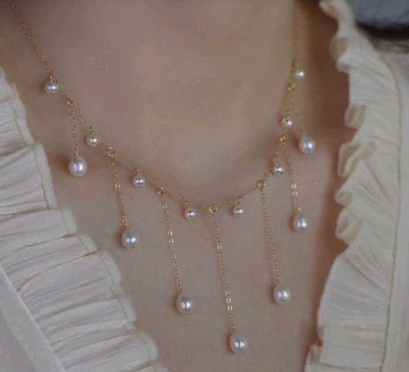 Korean Pearl Necklace ❤️and Earing Set