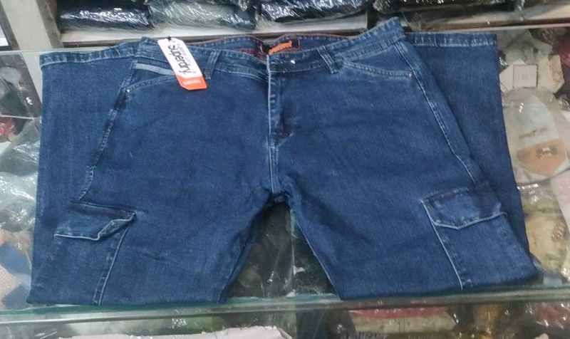 Superdry Blue Cargo Jeans