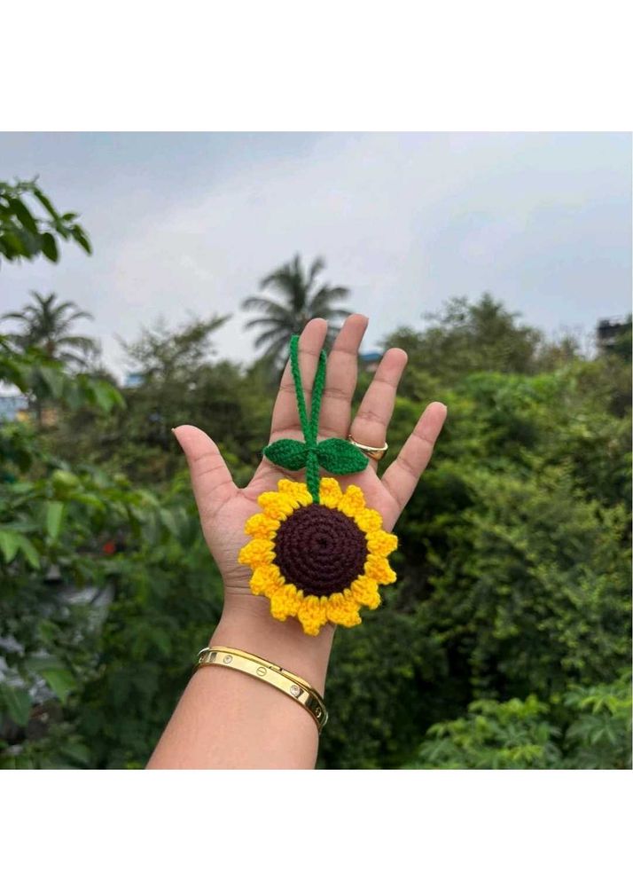 Crochet Sunflower Charm