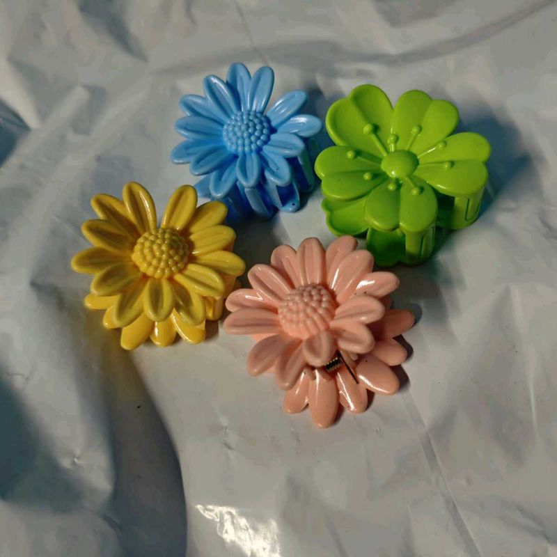 Cute Flower Hair Claw Clips