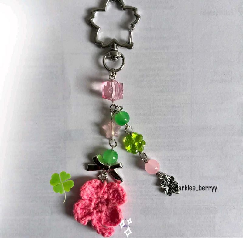 Lucky Clover Keychain Charm