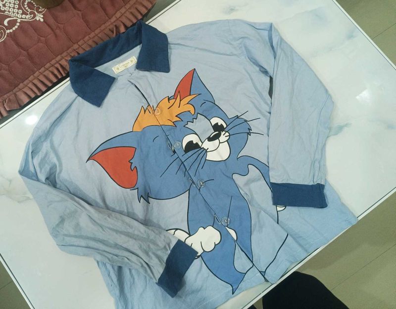 Tom and Jerry Button-Up Shirt