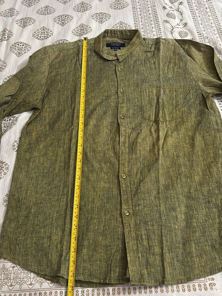 Lime Green Full Sleeves Shirt