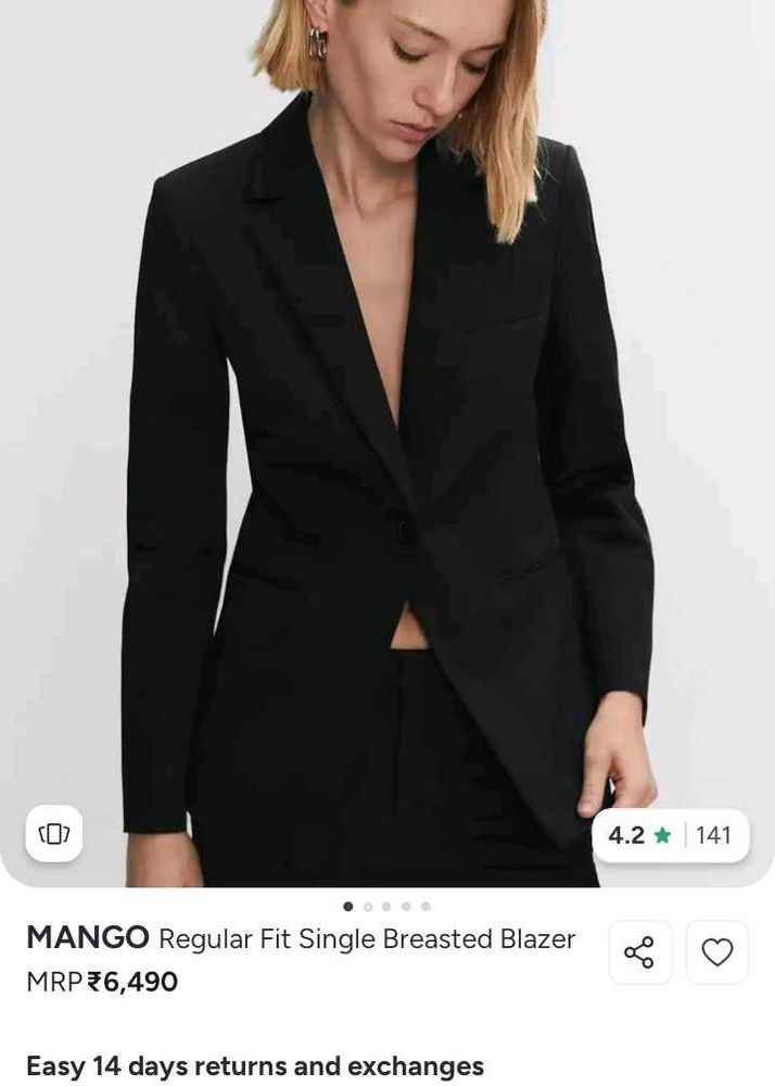 MNG Black Blazer Jacket