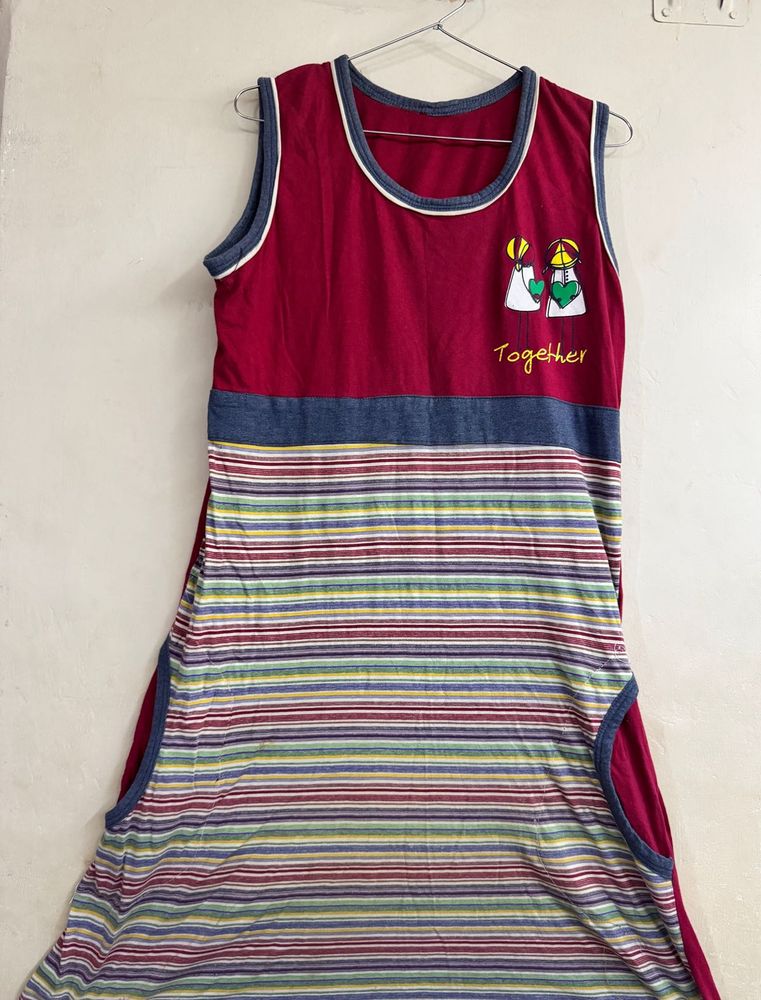 Striped Sleeveless Dress