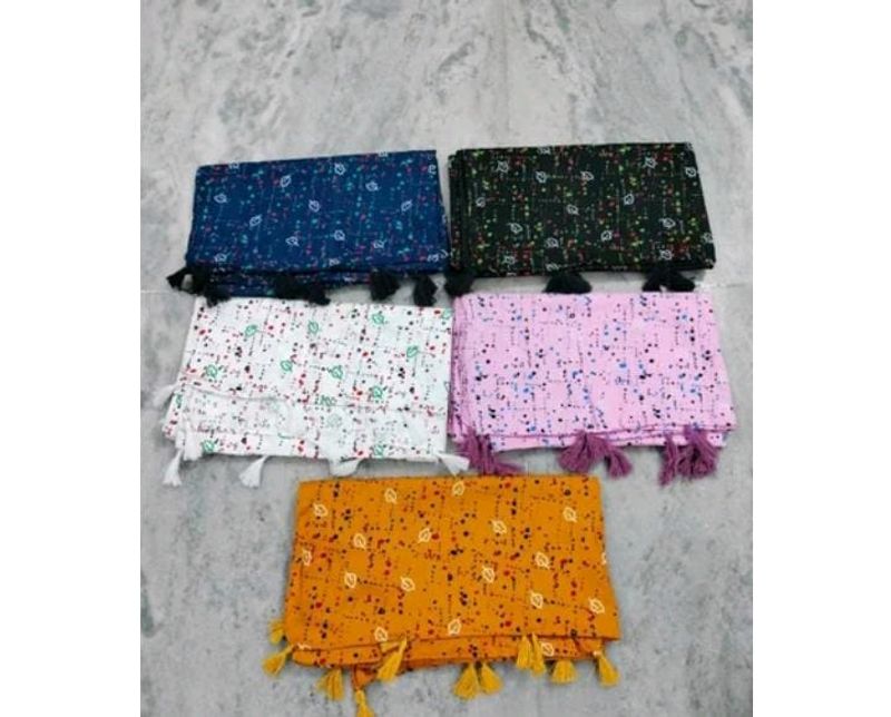 Chiffon And Cotton Scarf Pack Of 6