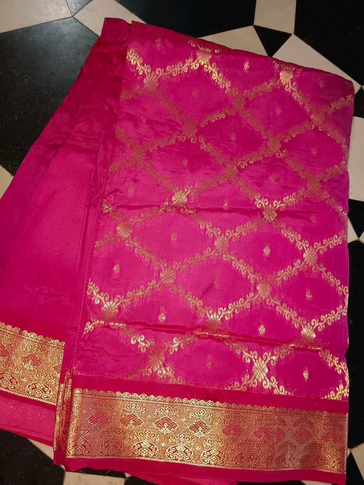 PINK BANARASI PATTU SAREE