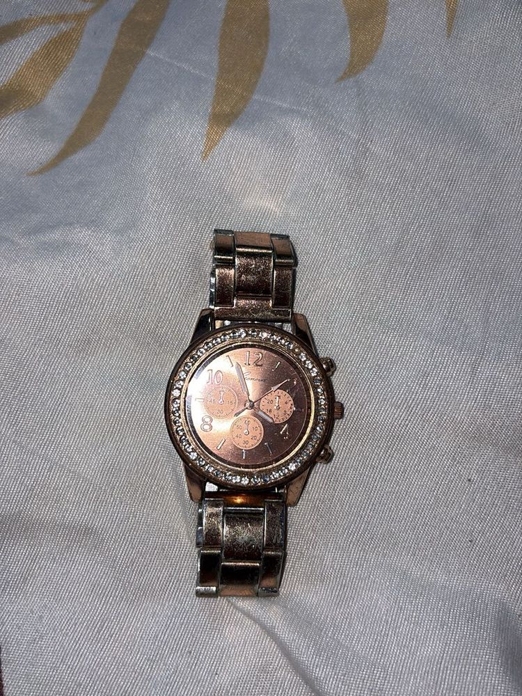 Rose Gold Chronograph Watch