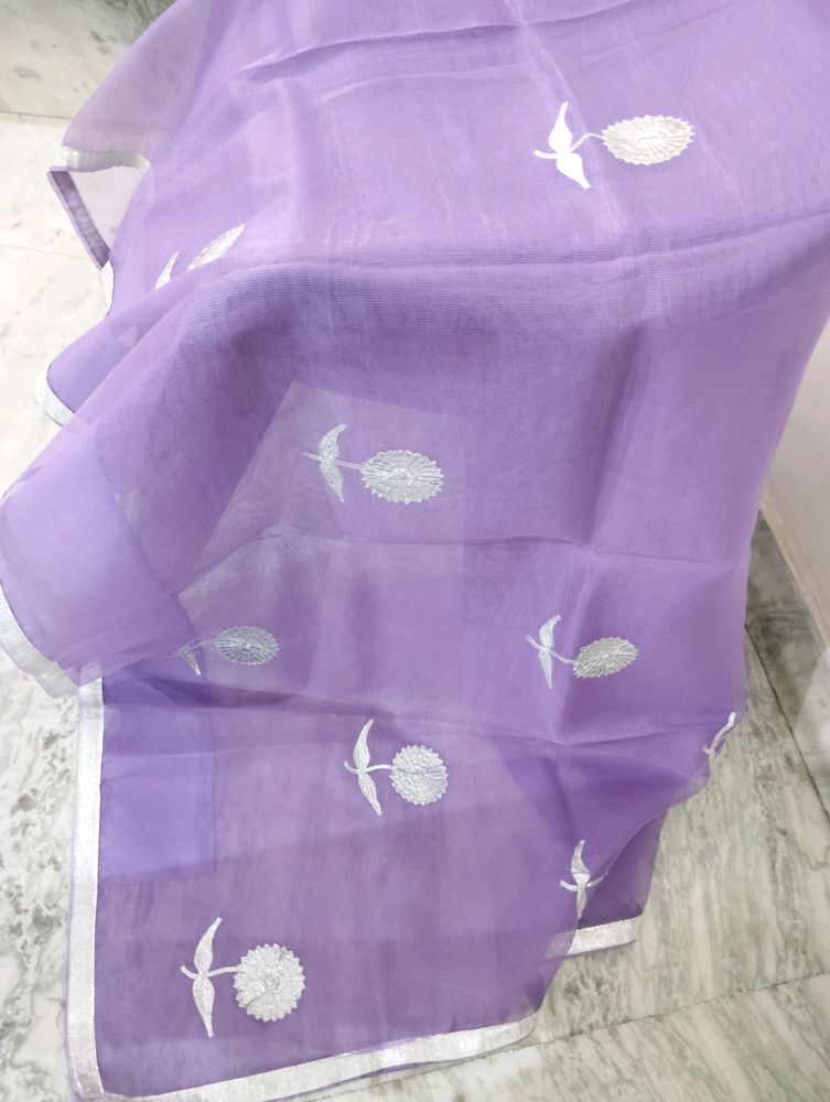 Beautiful Lavender Saree+FreeGift In Just ₹150🥳🤩