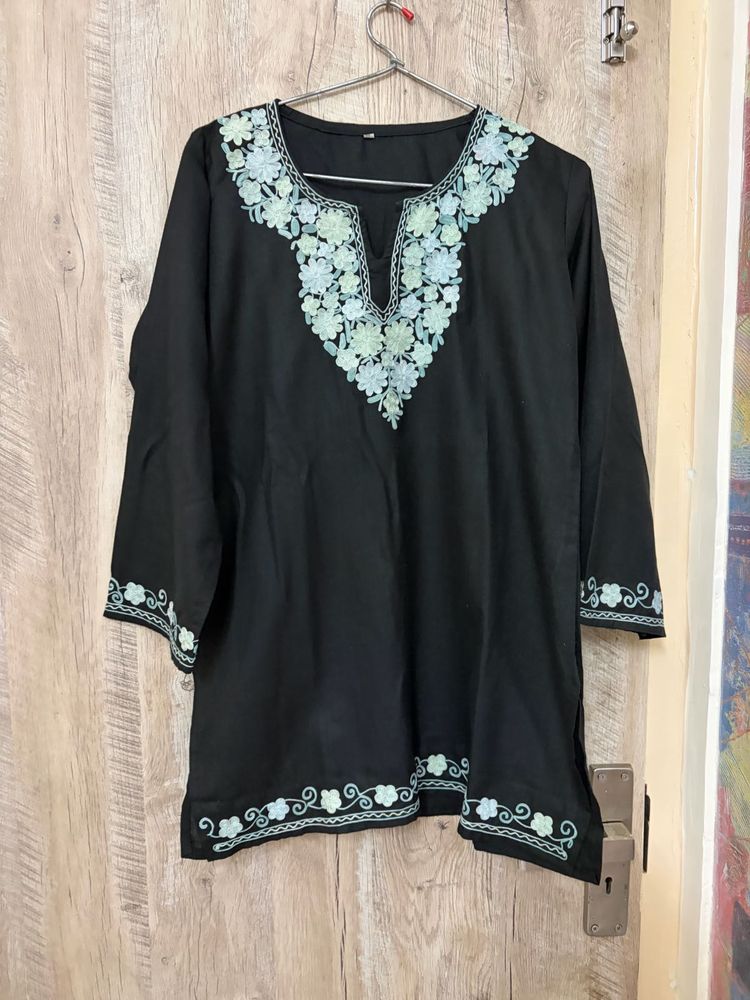 Black Embroidered Kashmiri Co ord set