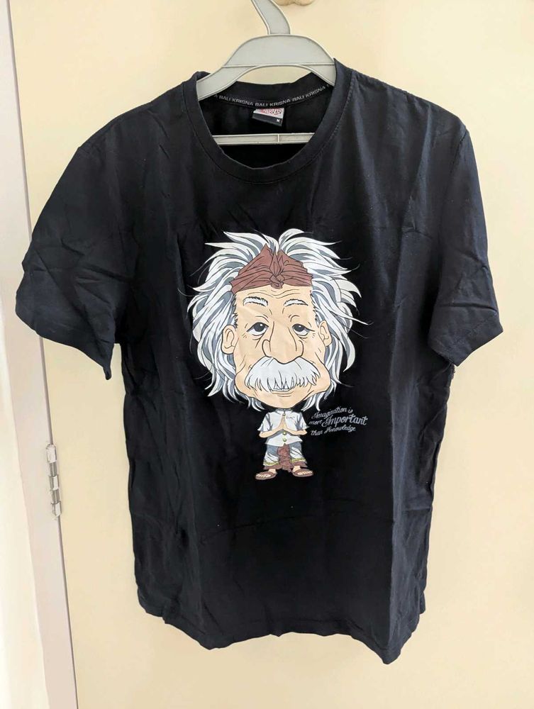Black Einstein Graphic T-Shirt