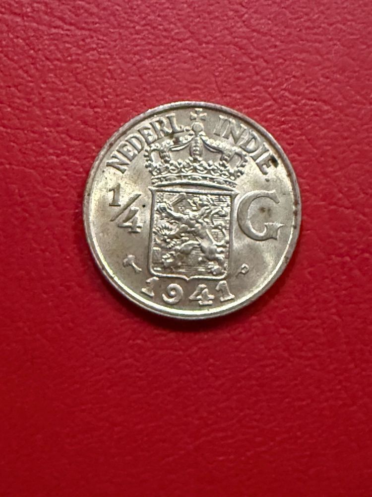 1/4 gulden silver coin