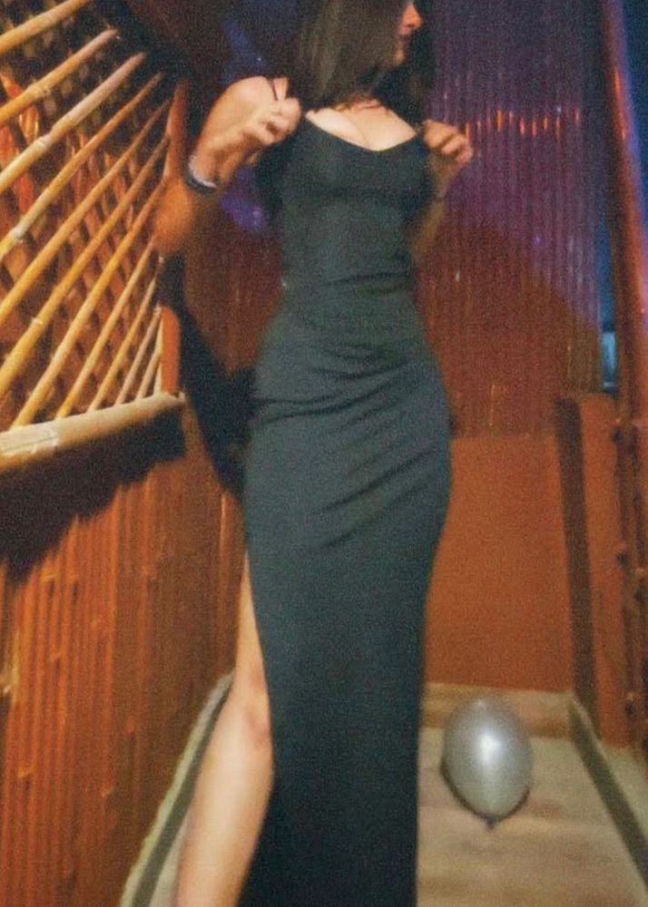 customized long slip backless prom /birthday dress