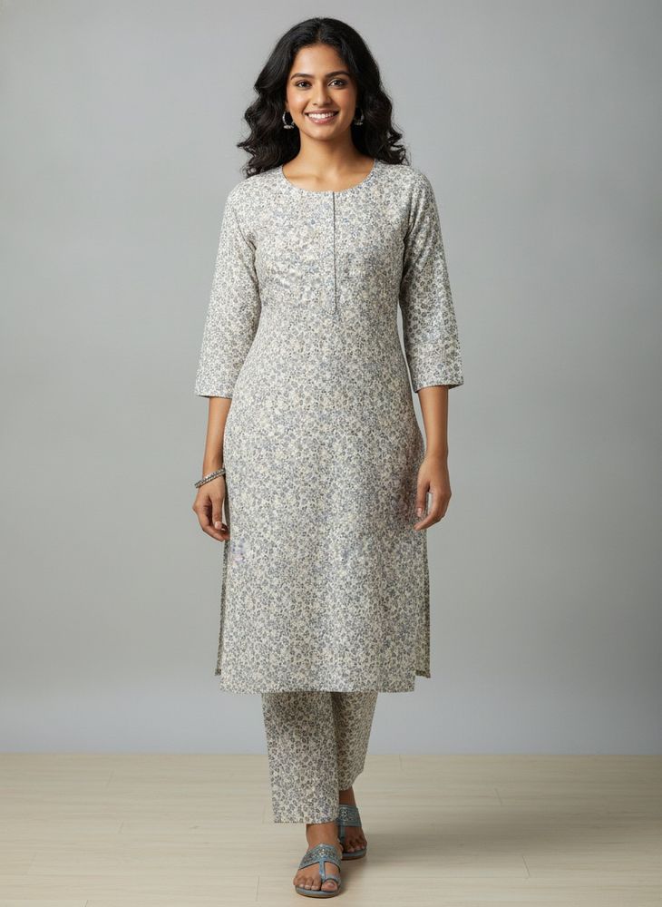 Floral Kurta Set with Pants