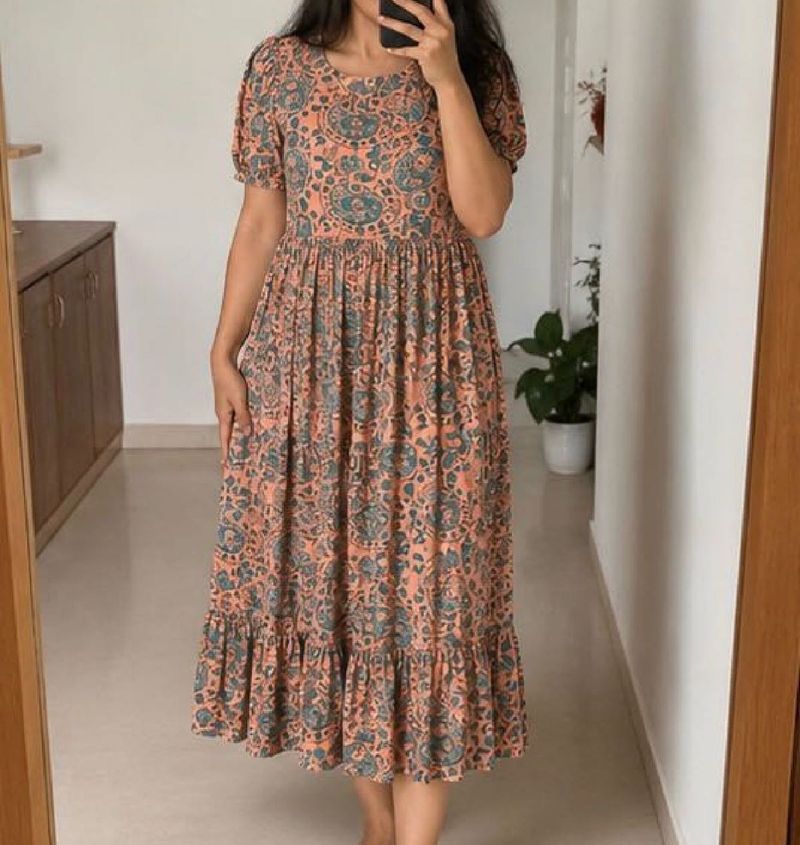 Bohemian Print Midi Dress