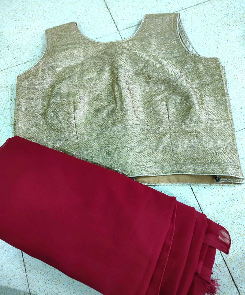 💥offer💥 beautiful saree with blouse free