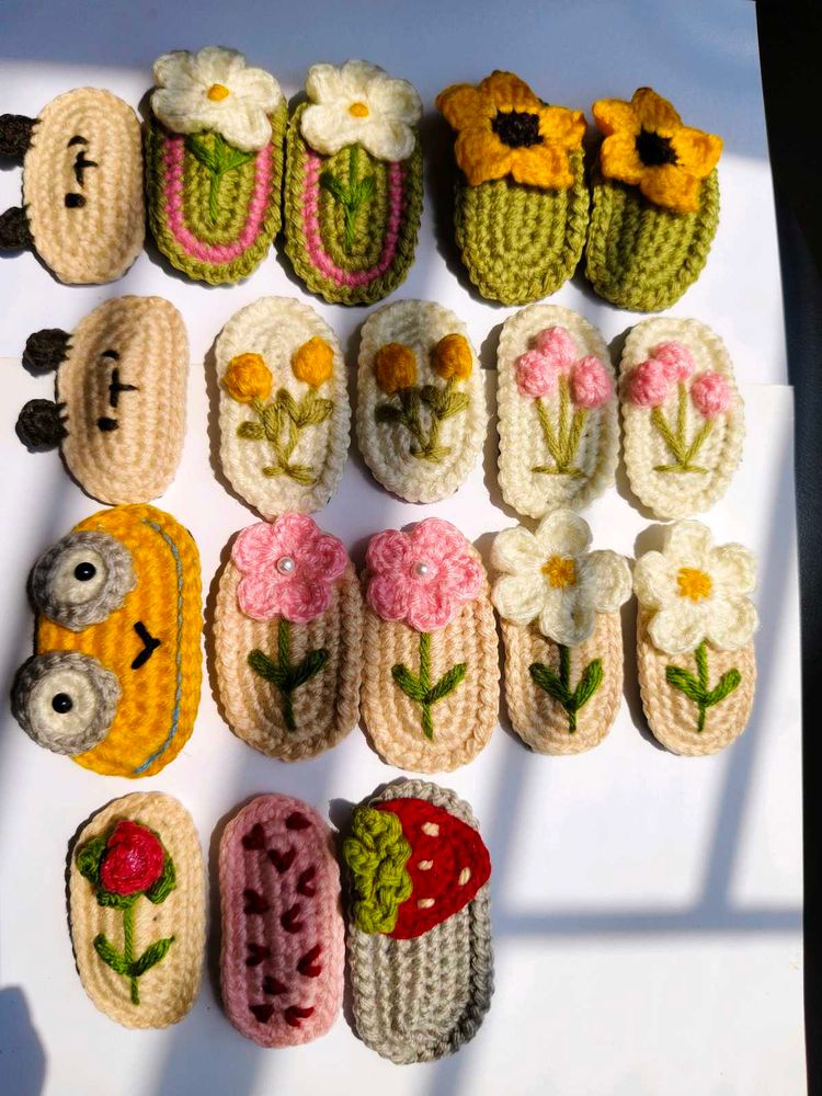 Handmade Crochet Hair Clips