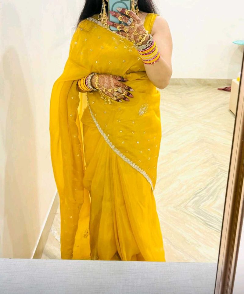Beautiful Yellow Saree