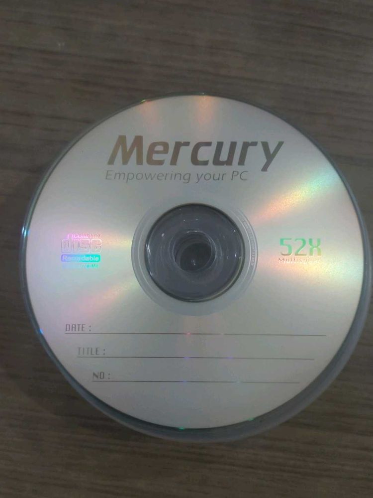 52x Speed Mercury compact disc (CD-R )